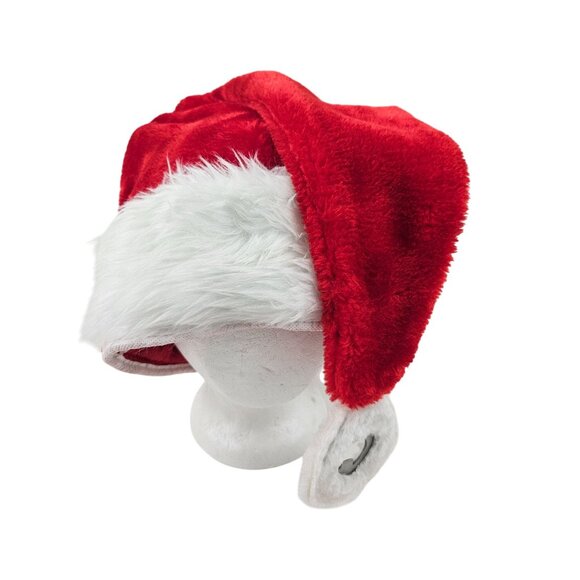 Santa Claus Hat With Bottle Opener Red White Faux Fur Christmas Wearable Cap - Picture 4 of 9